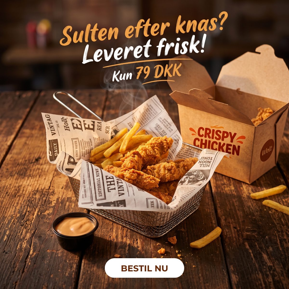 Crispy Chicken, ad de campanie Wolt