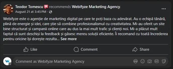 Recenzie Facebook, Teodor Tomescu